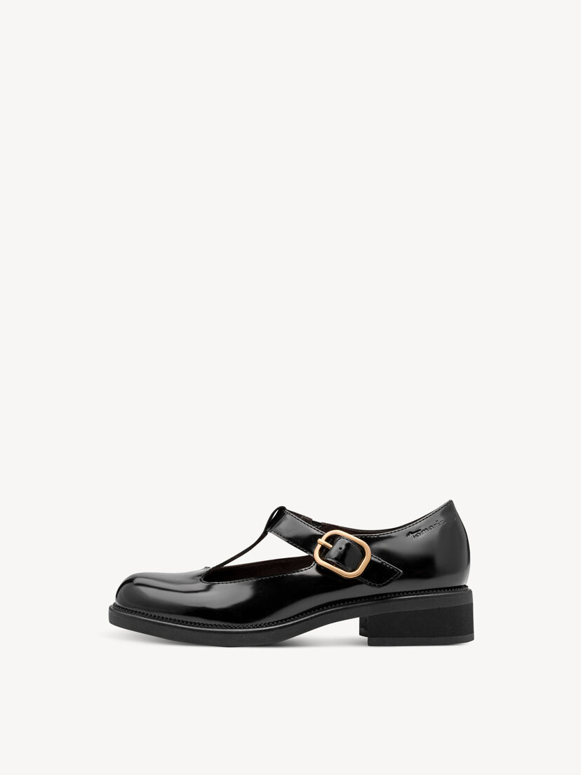 Instappers - zwart, BLACK PATENT, hi-res