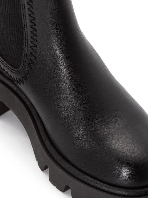 Bootie, BLACK LEATHER, hi-res
