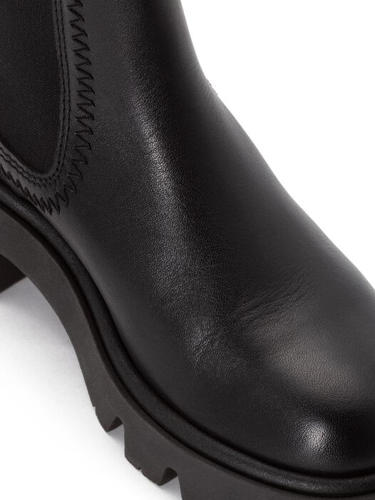 Enkellaarsje, BLACK LEATHER, hi-res