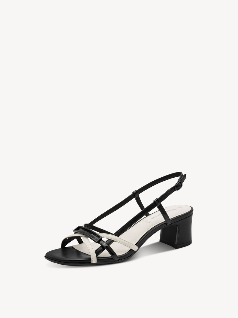 Heeled sandal - black, BLACK COMB, hi-res