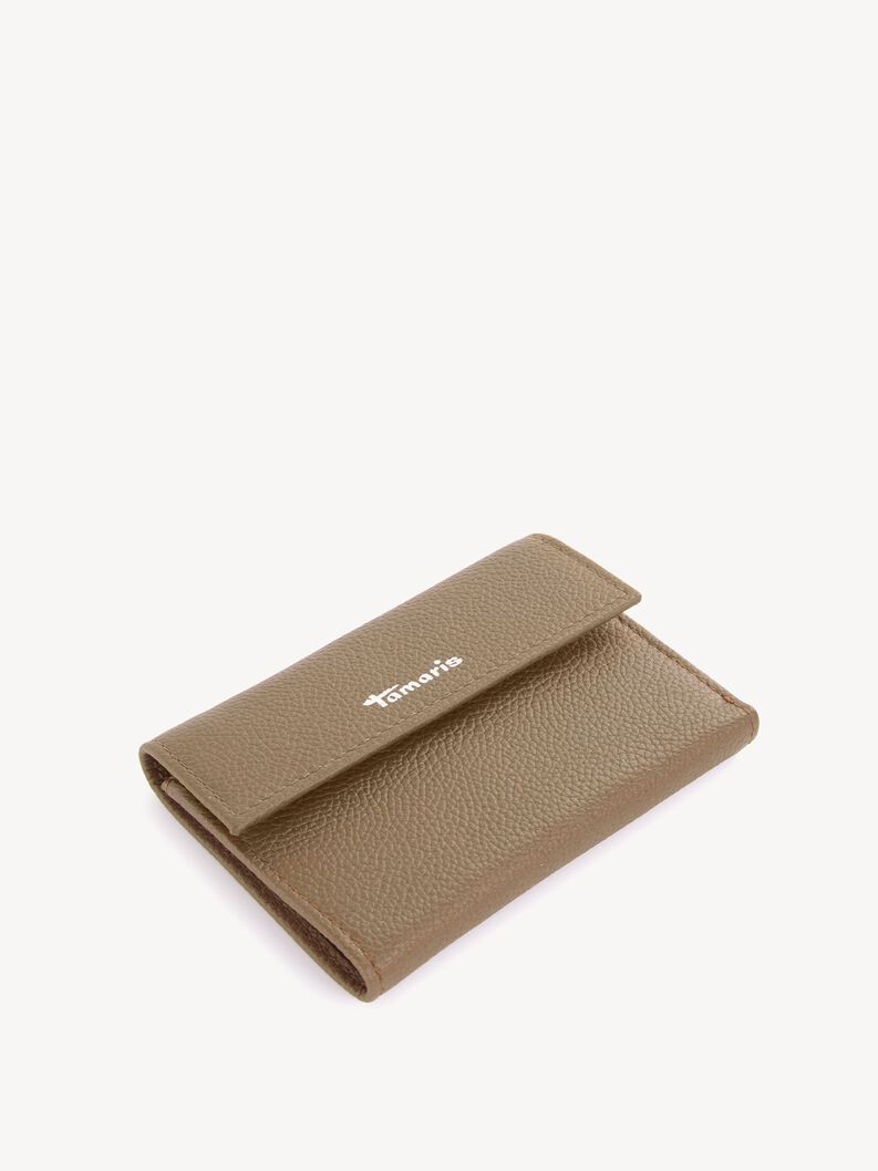 Ledergeldb&ouml;rse - schwarz, lightkhaki, hi-res