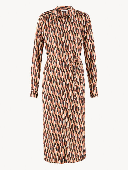 Jurk, Candied Ginger Broken Lines, hi-res