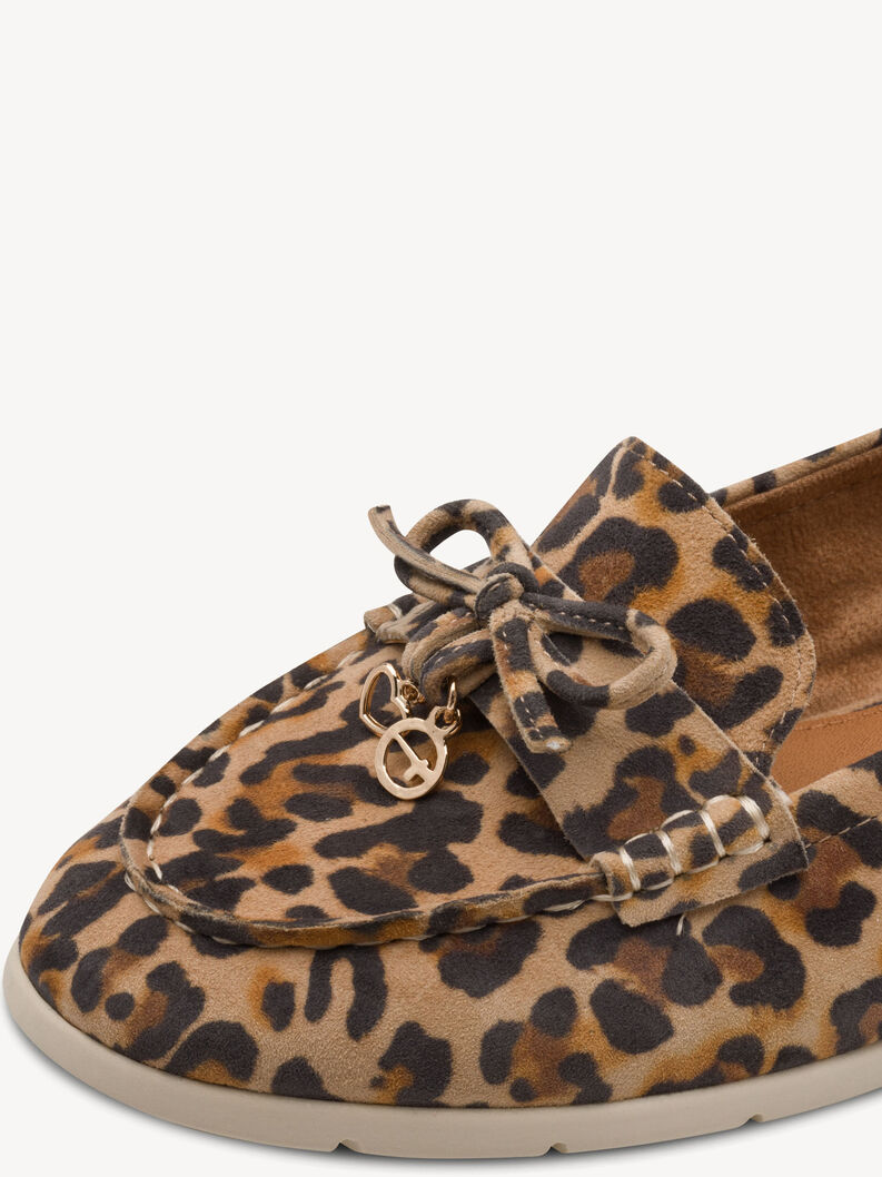Lederslipper - braun, LEOPARD, hi-res