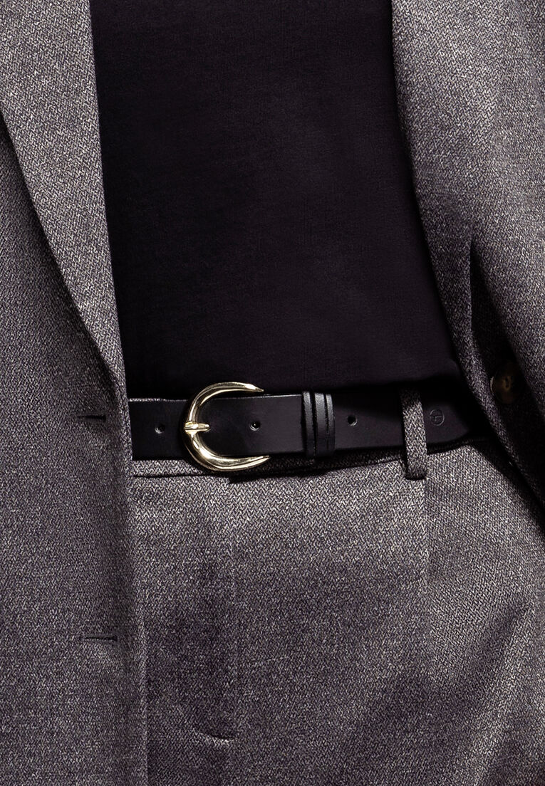 Leren riem, zwart, hi-res