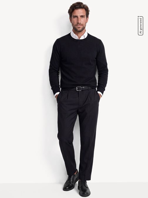Halbschuh, BLACK LEATHER, hi-res