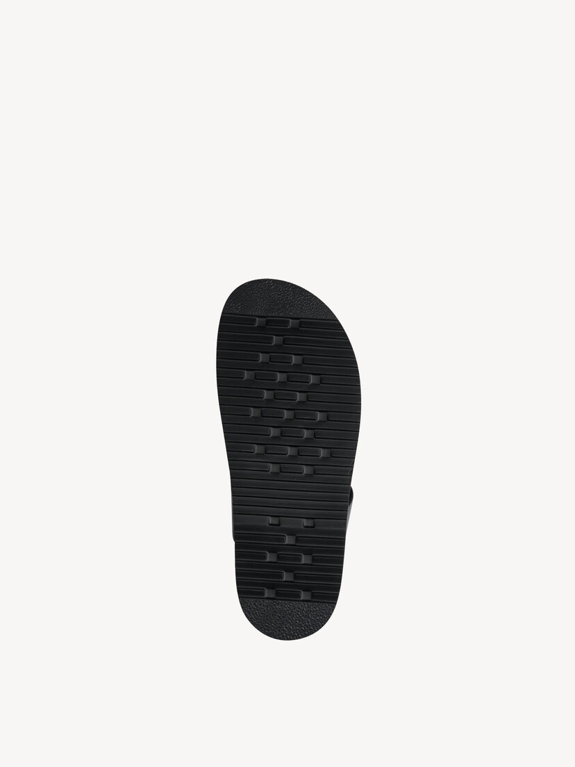 Leren Slipper - zwart, BLACK, hi-res