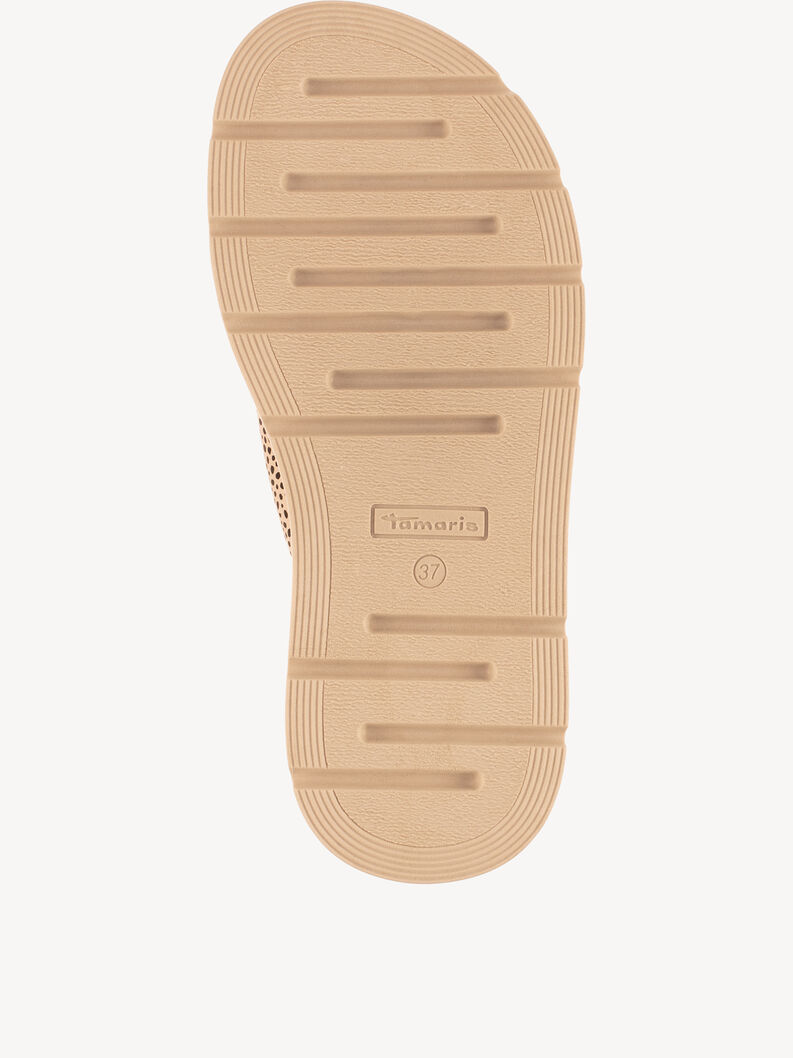 Lederpantolette - beige, BEIGE COMB, hi-res