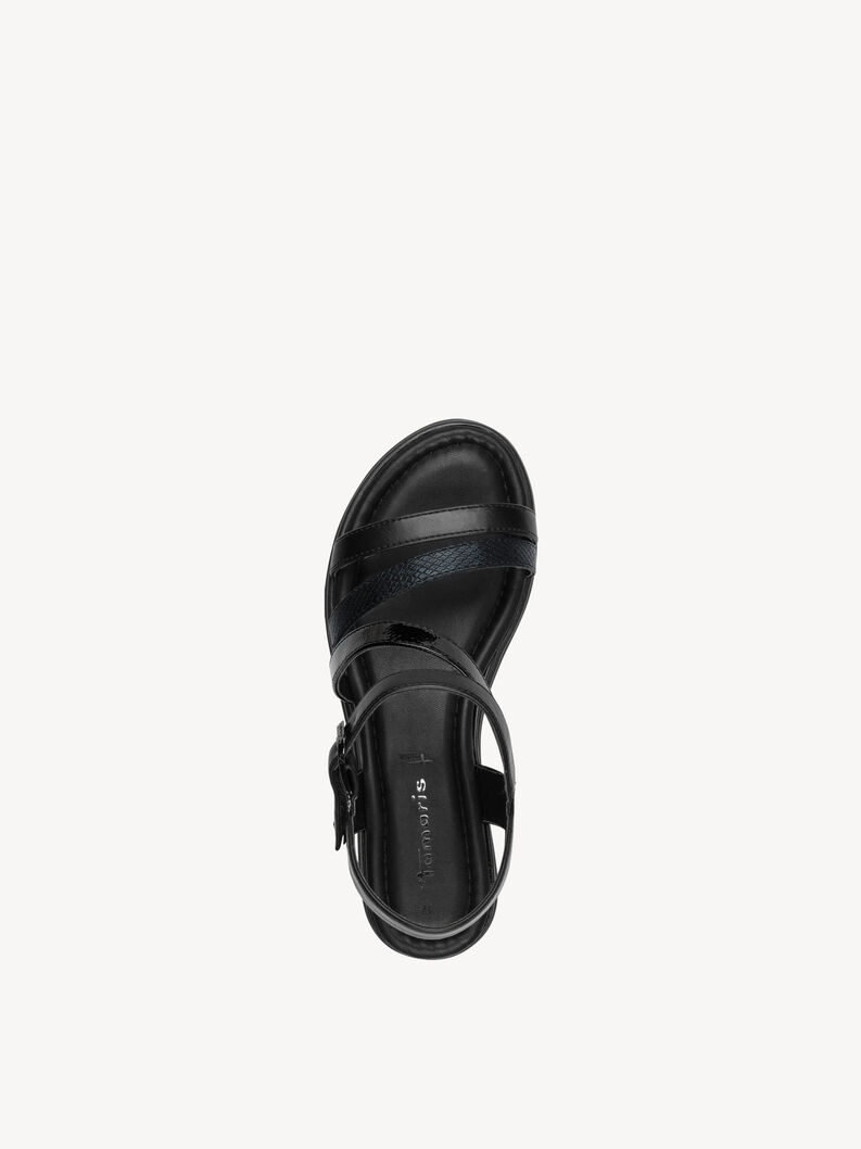 Heeled sandal - black, BLACK, hi-res