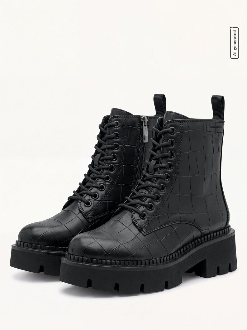 Stivaletti, BLACK CROCO, hi-res