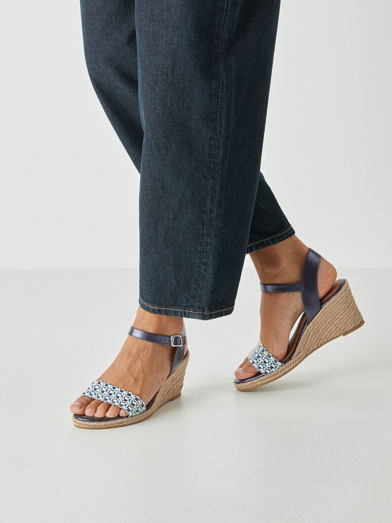 Heeled sandal - blue, BLUE COMB, hi-res