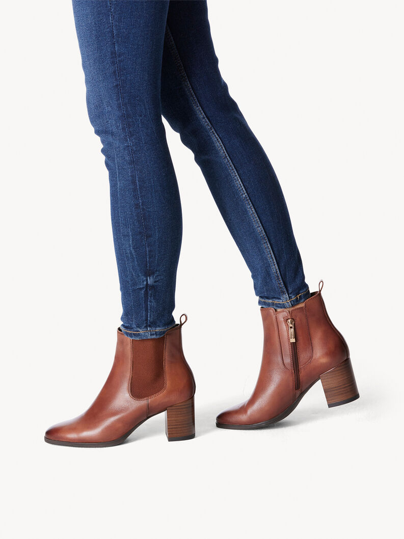 Leather Chelsea boot - brown, COGNAC, hi-res