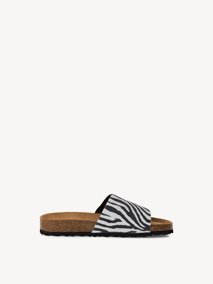 Leren Slipper - zwart, ZEBRA, hi-res