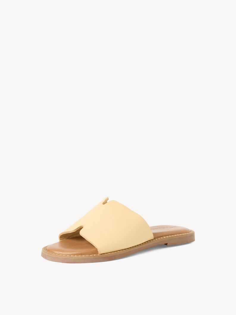 Mule en cuir - jaune, SOFT LEMON, hi-res