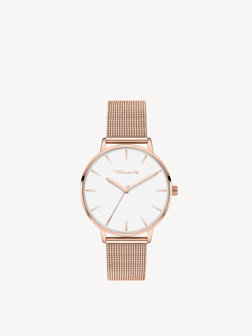 Horloge - rosegoud, rosegold mesh, hi-res