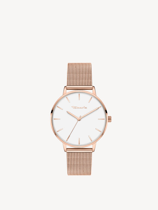 Horloge, rosegold mesh, hi-res