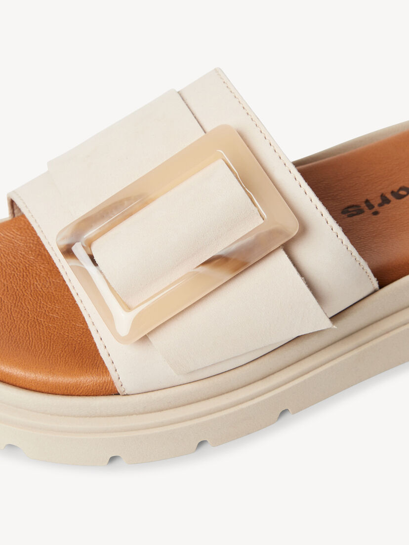 Leren Slipper - beige, IVORY NUBUC, hi-res