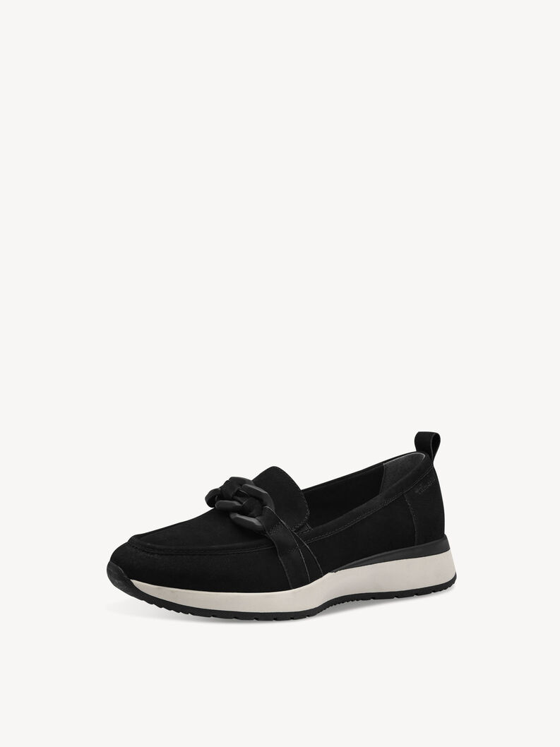 Leren Sneaker - zwart, BLACK NUBUC, hi-res