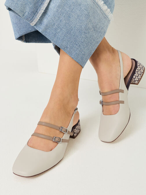 sling pumps, OFFWHITE COMB, hi-res