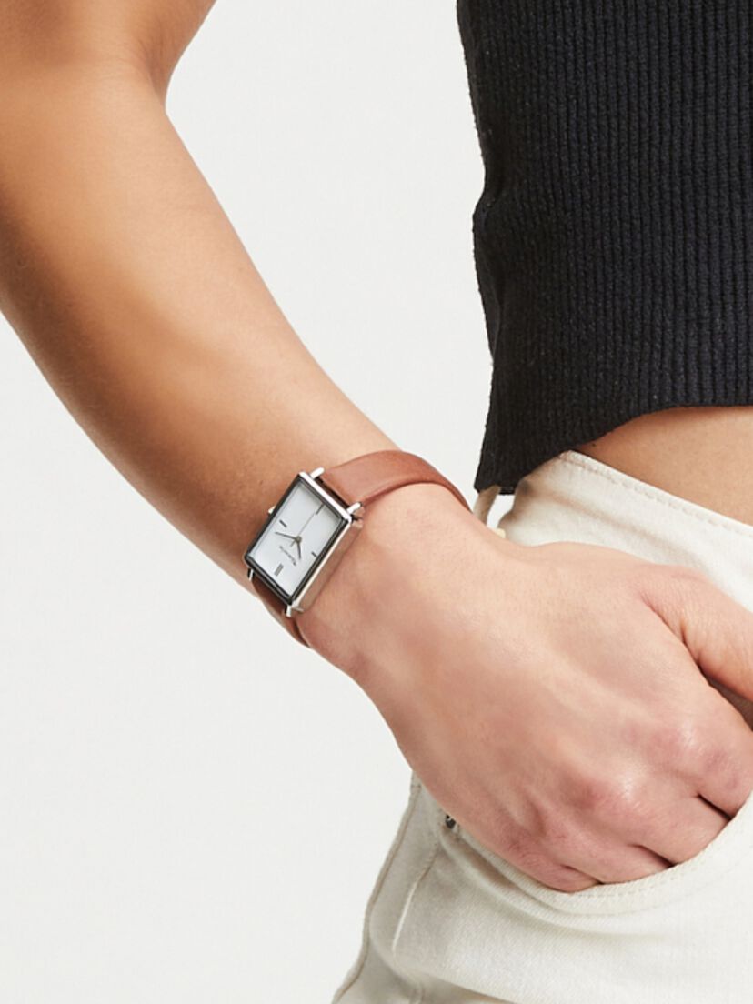 Horloge - zilver, silber bruin, hi-res