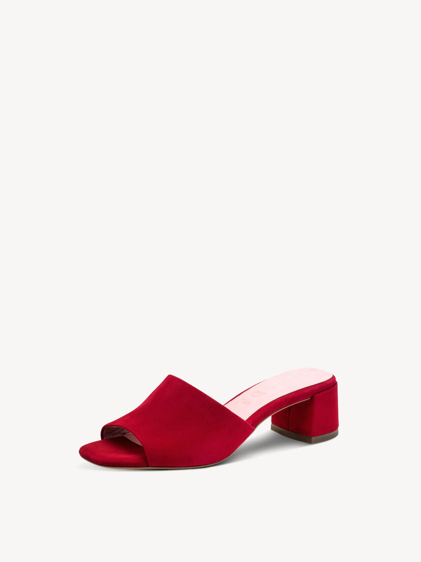 Leren Slipper - rood, RED SUEDE, hi-res