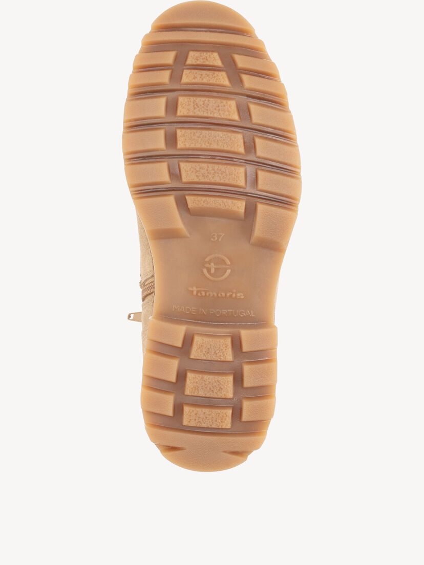 Leren Enkellaarsje - beige warme voering, beige, hi-res