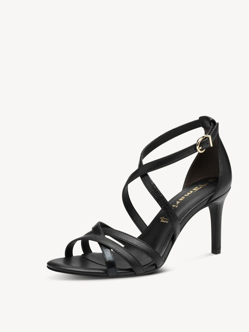 Sandaaltje - zwart, BLACK, hi-res