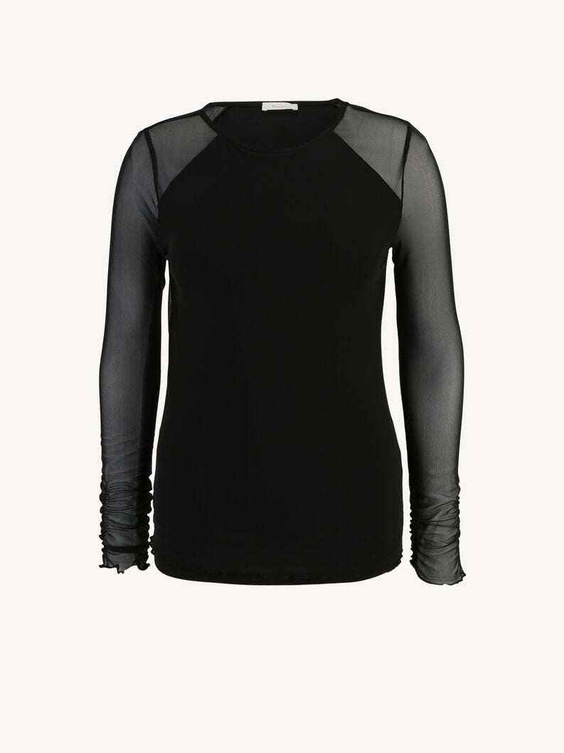 Shirt met lange mouwen - zwart, Black Beauty, hi-res