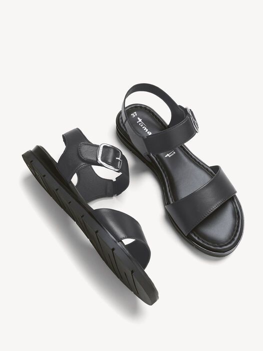 Sandaal, BLACK LEATHER, hi-res