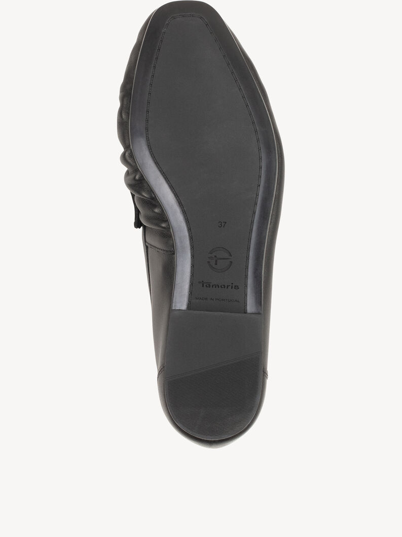 Mocassin en cuir - noir, BLACK LEATHER, hi-res