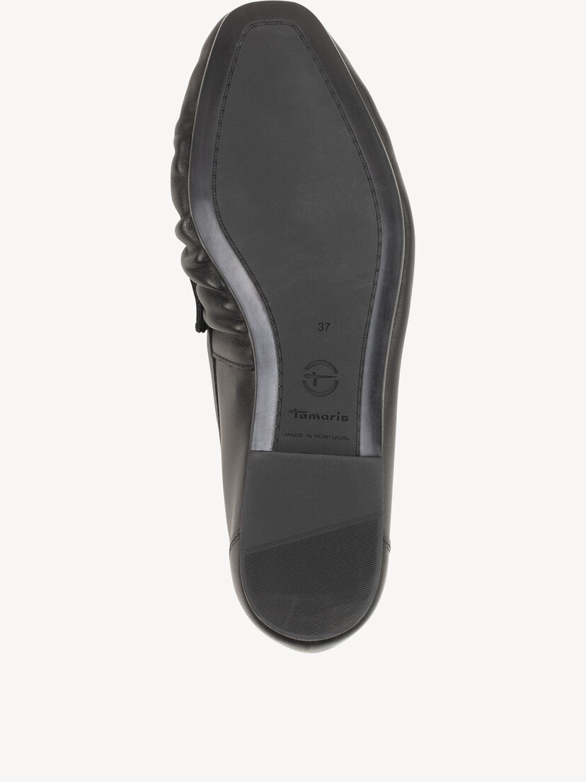 Leren Mocassin - zwart, BLACK LEATHER, hi-res