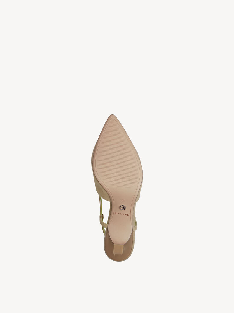Lederslingpumps - beige, TAN COMB, hi-res