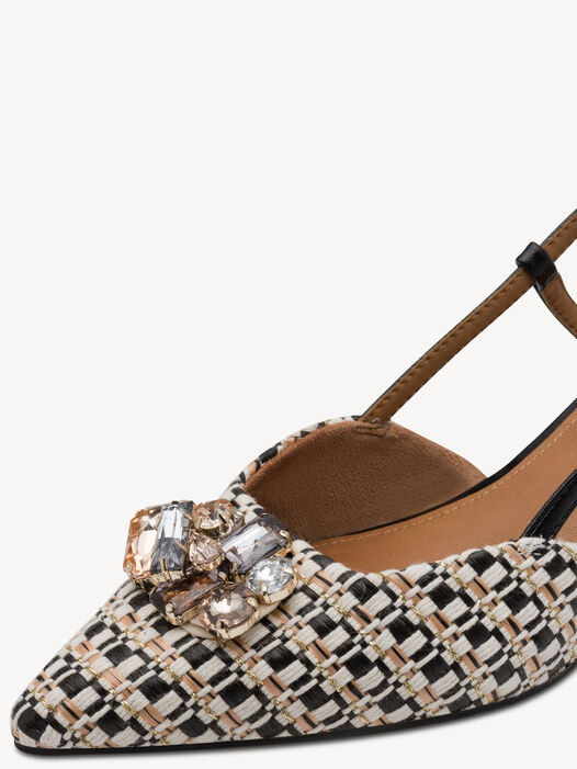 Slingpumps, BLACK COMB, hi-res