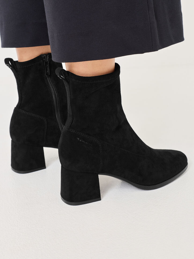 Enkellaarsje - zwart, BLACK, hi-res