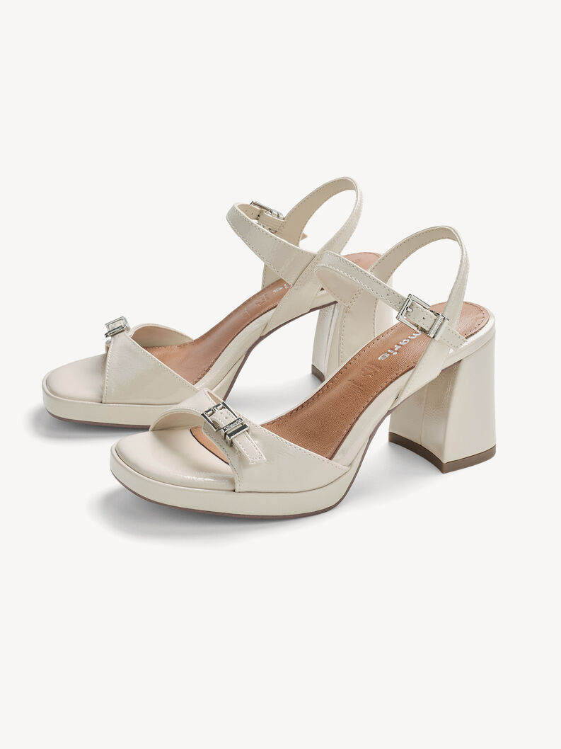 Heeled sandal - beige, 418, hi-res
