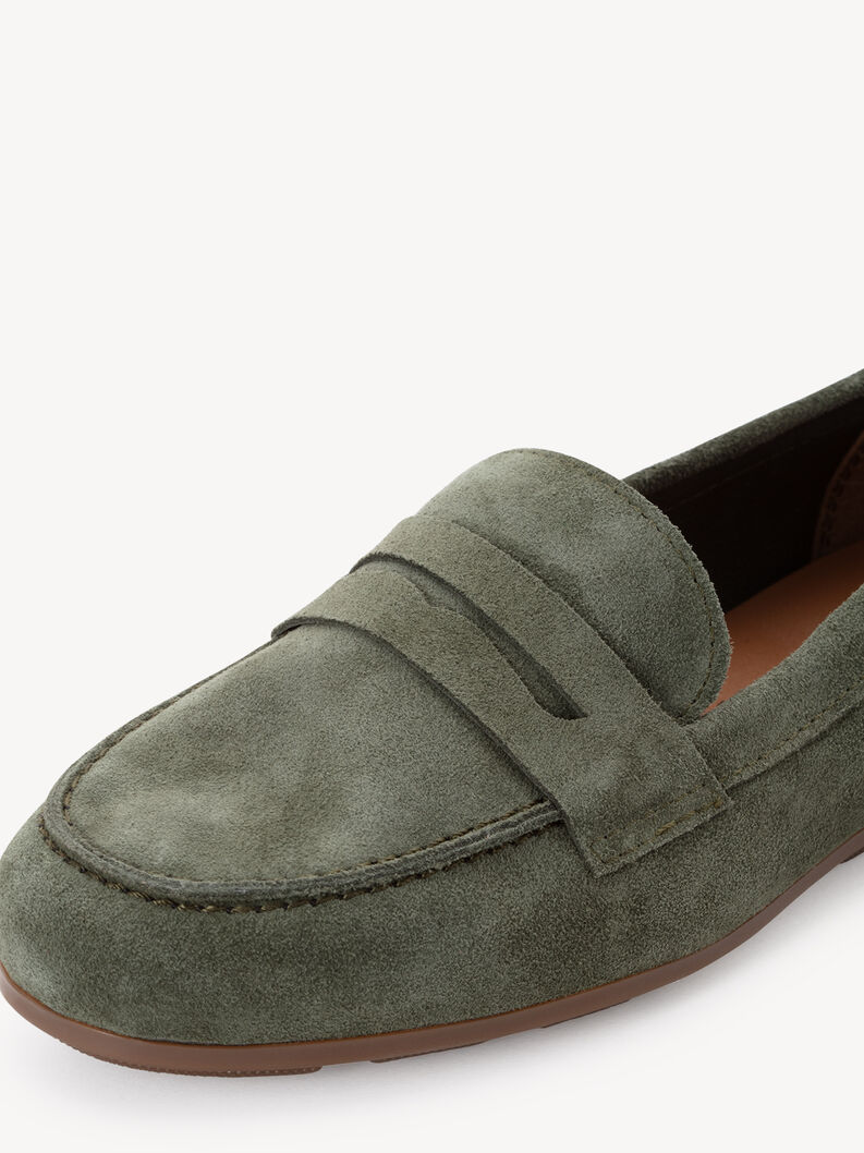 Lederslipper - gr&uuml;n, OLIVE, hi-res