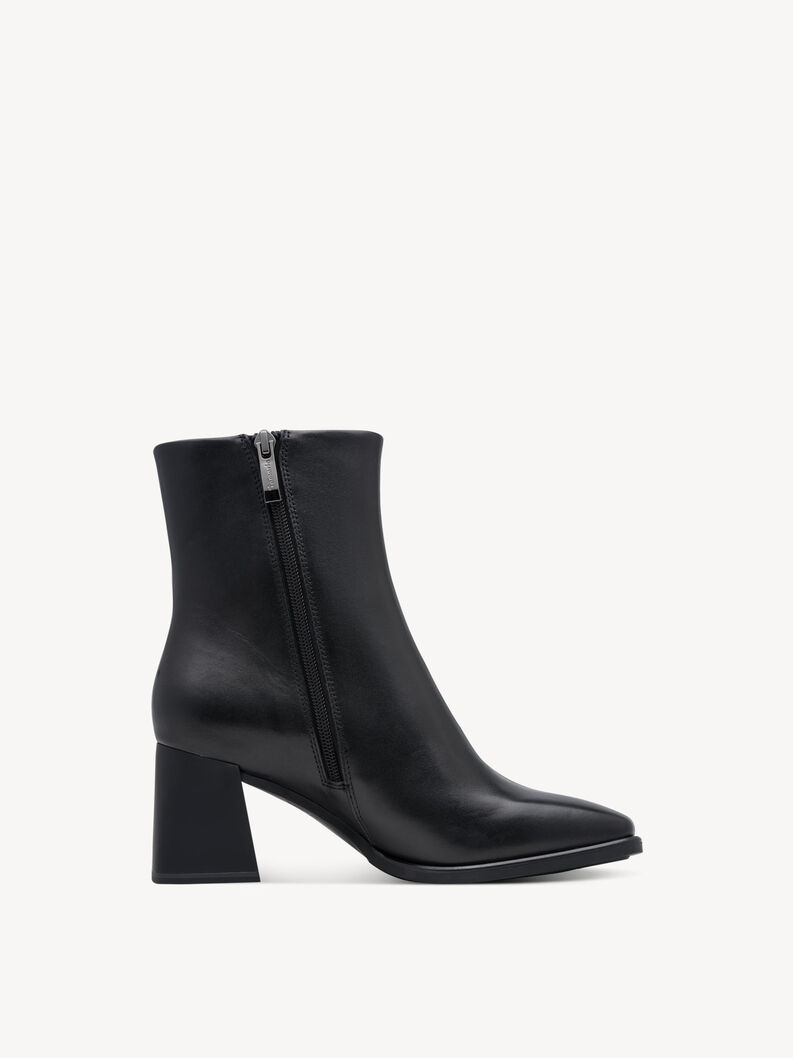 Leather Bootie - black, BLACK LEATHER, hi-res