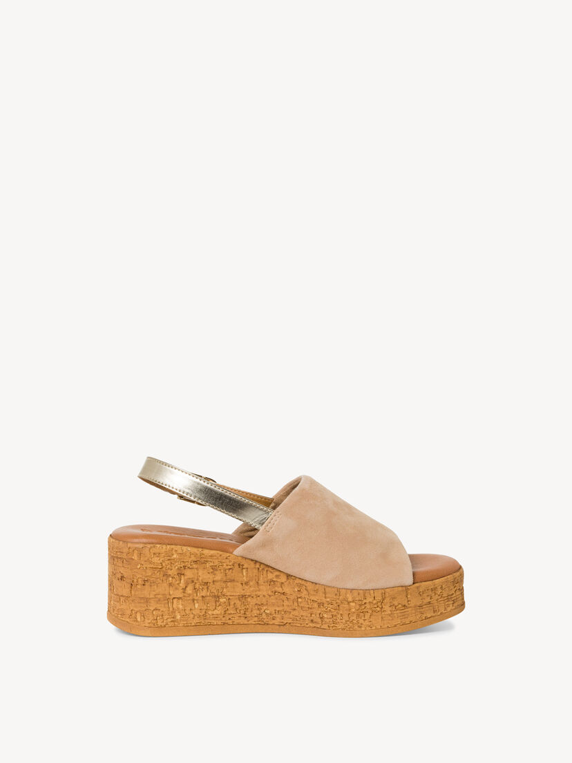 Leren Sandaaltje - beige, beige, hi-res