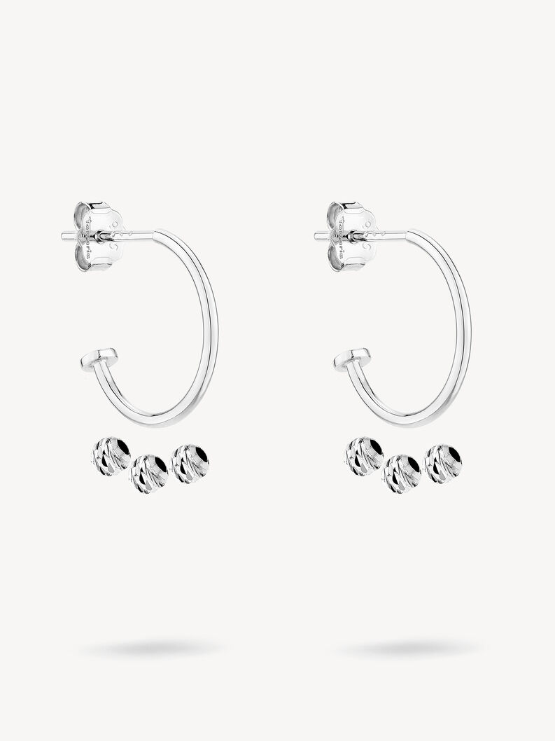 Creole earring - silver, silber, hi-res