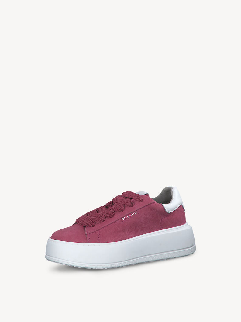 Leather Sneaker - pink, FUXIA, hi-res