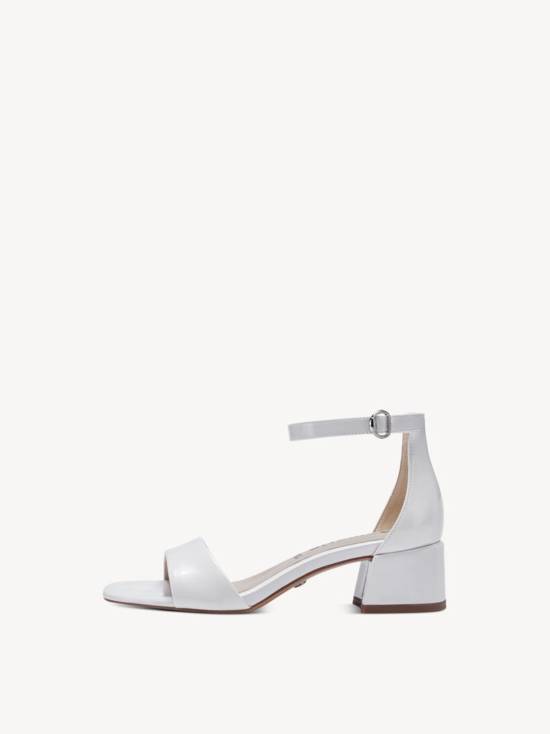 Heeled sandal - white, WHITE PATENT, hi-res