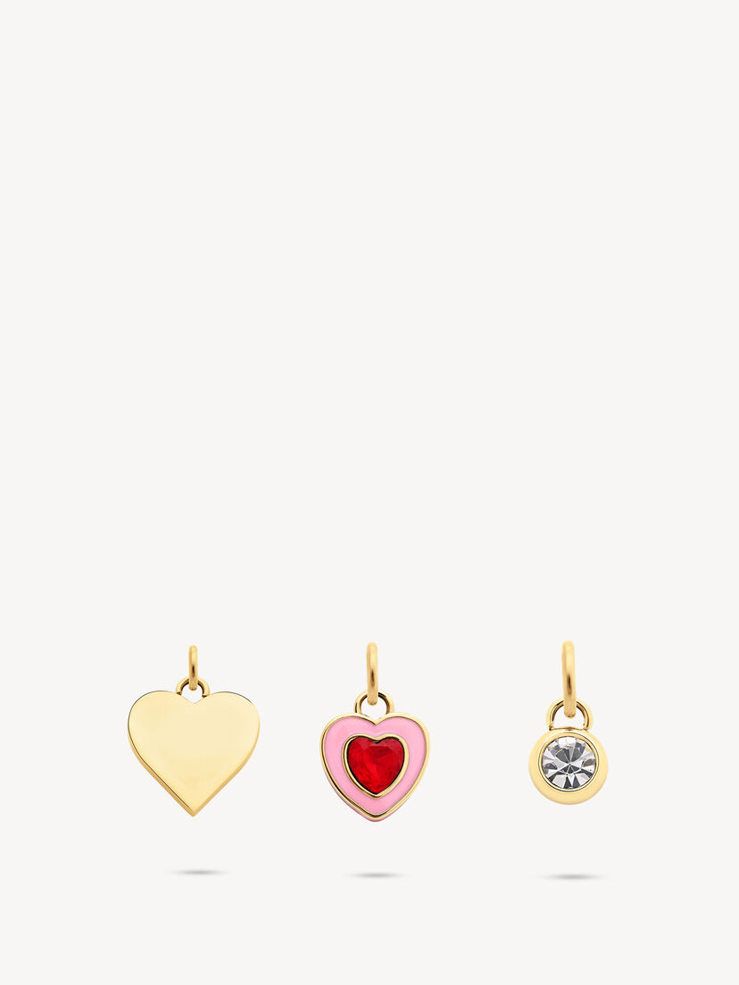 Charms-set, goud, hi-res