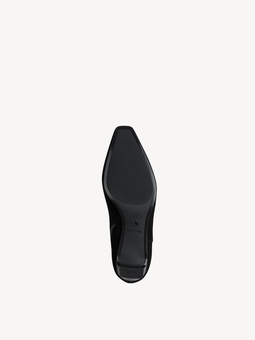 Leren Enkellaarsje - zwart, BLACK, hi-res