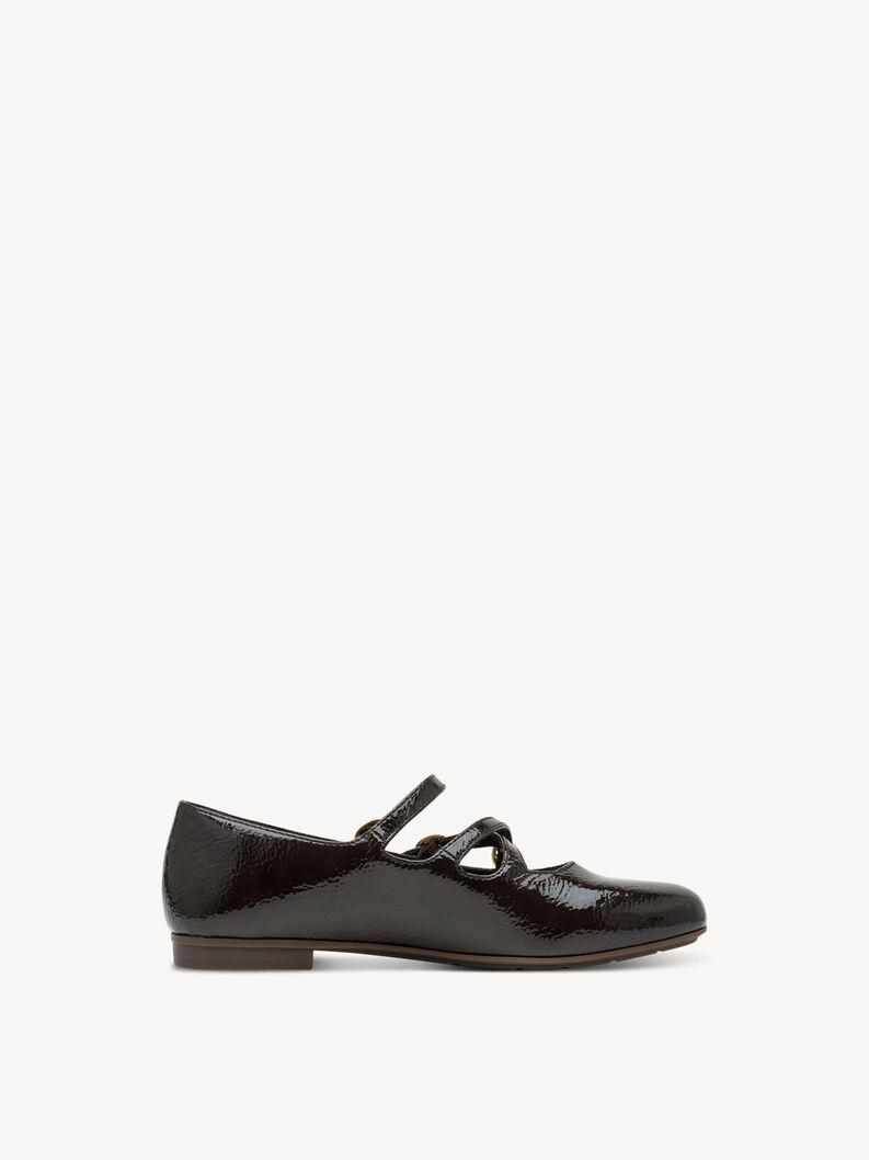 Ballerina - brown, MOCCA PATENT, hi-res