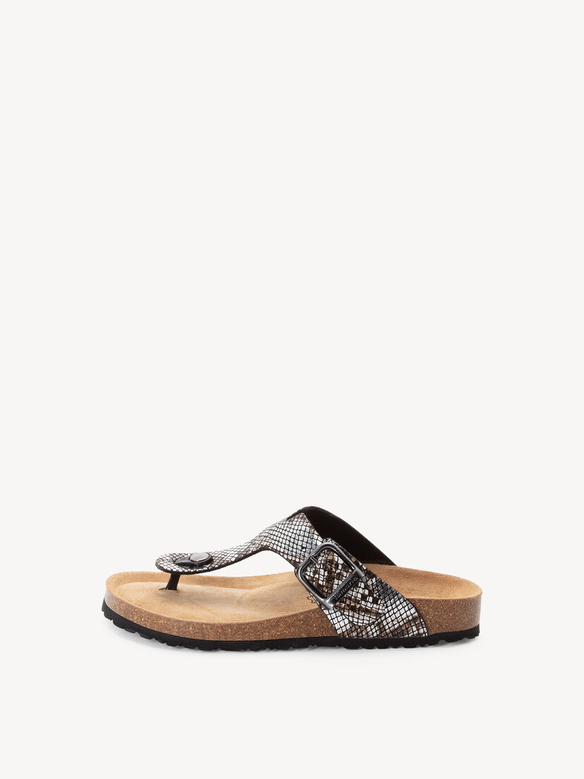 Slipper - zwart, BLACK/SNAKE, hi-res