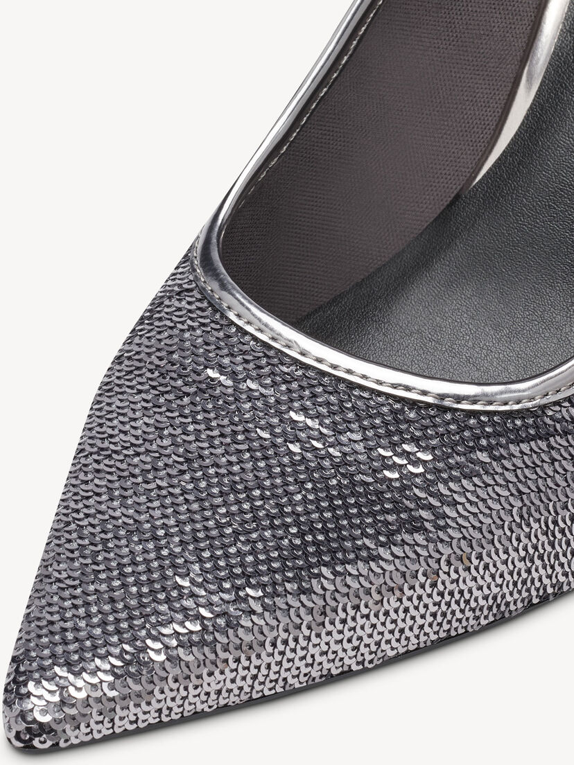 Pumps - metallic, PEWTER, hi-res