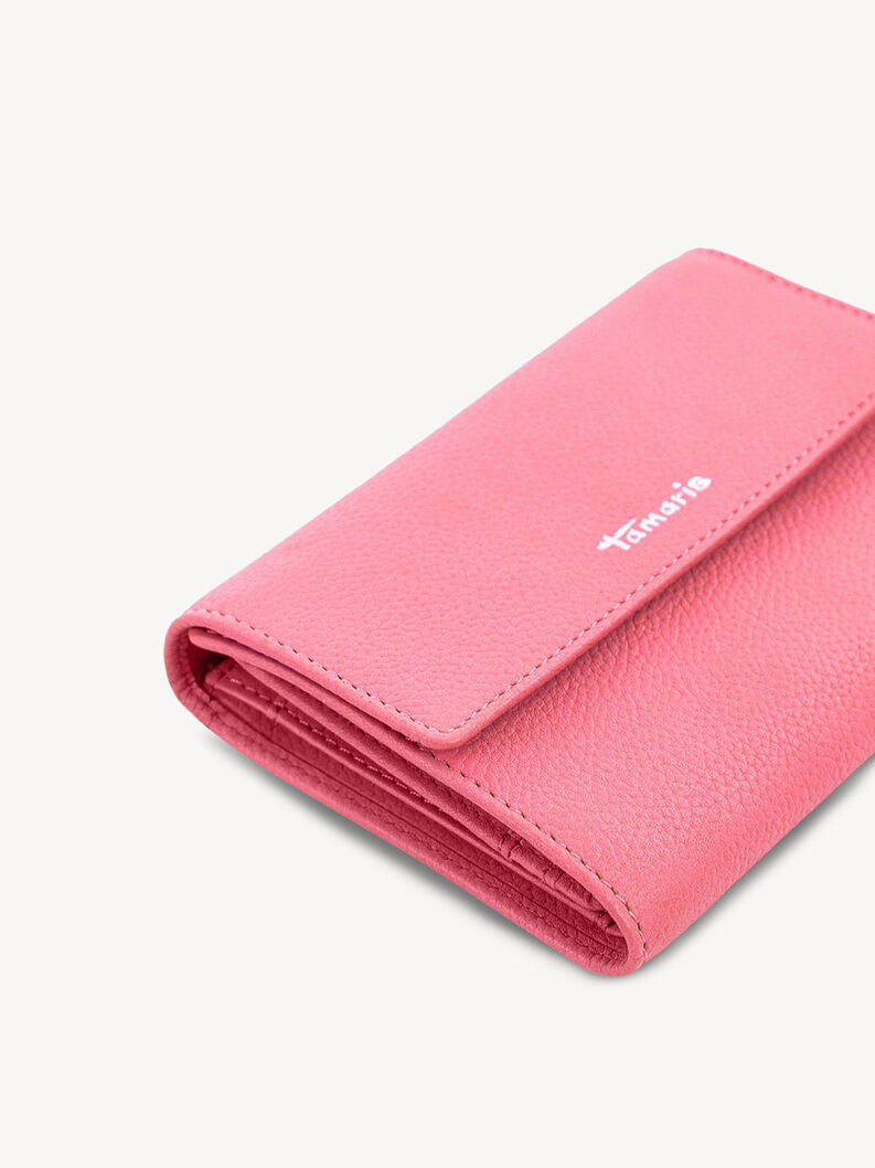 Portefeuille en cuir - rose fuchsia, rose fuchsia, hi-res