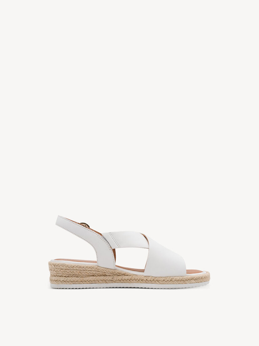 Leren Sandaaltje - wit, WHITE, hi-res