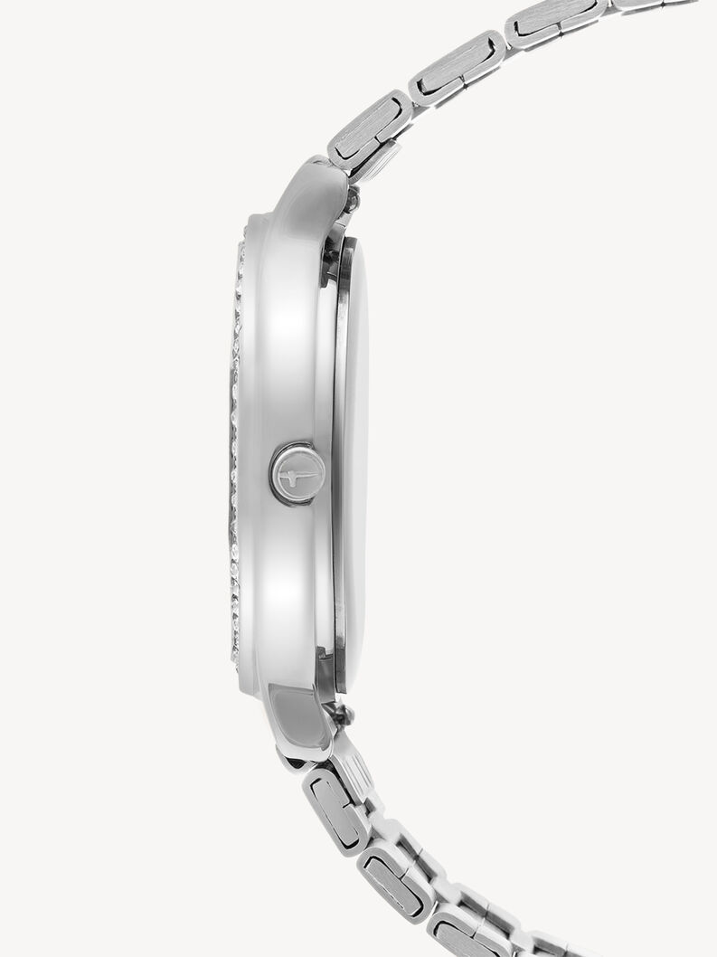 Uhr, silber-glossy weiß, hi-res