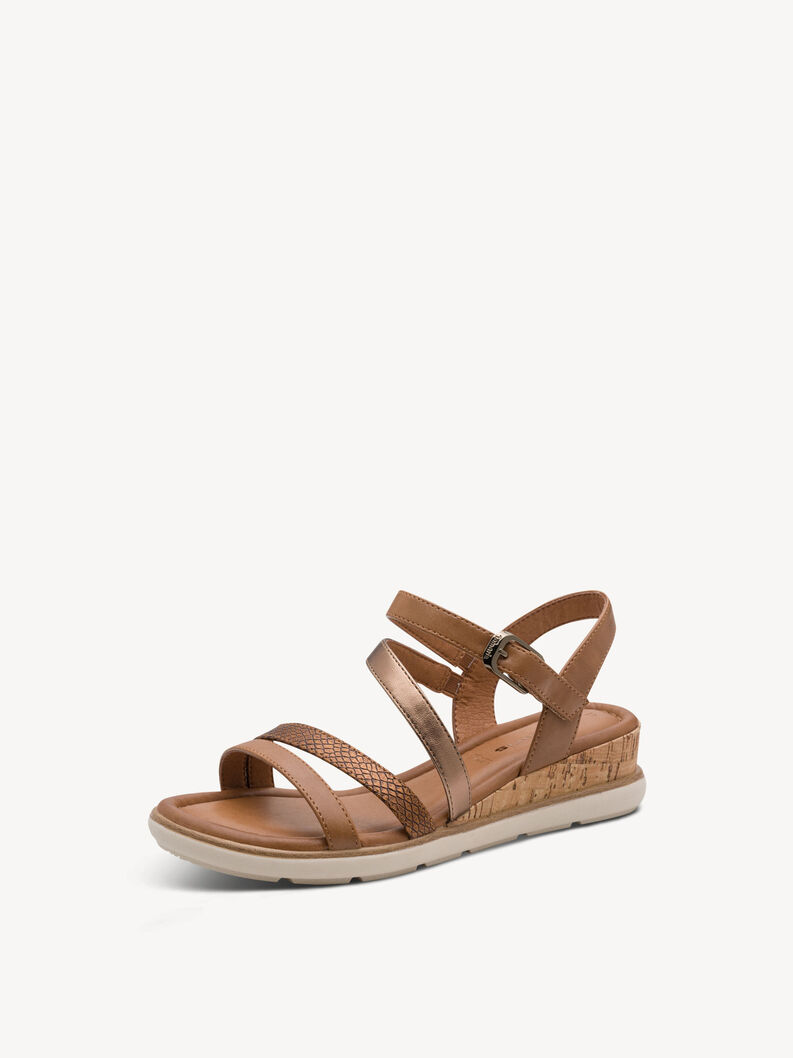 Sandale &agrave; talon - marron, COGNAC, hi-res