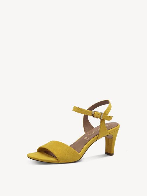 Sandale &agrave; talon, YELLOW, hi-res